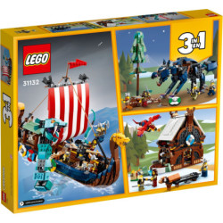 LEGO® Creator 3-in-1,Retired Viking Ship and the Midgard Serpent (31132) | Sunland Bricks NZ